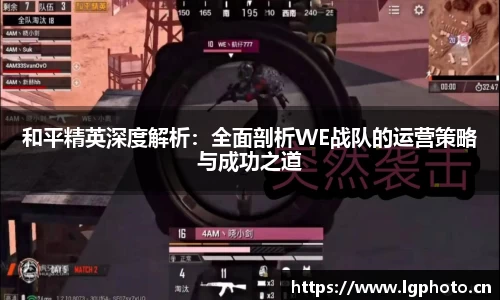 和平精英深度解析：全面剖析WE战队的运营策略与成功之道